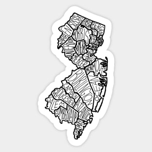 New Jersey map Sticker